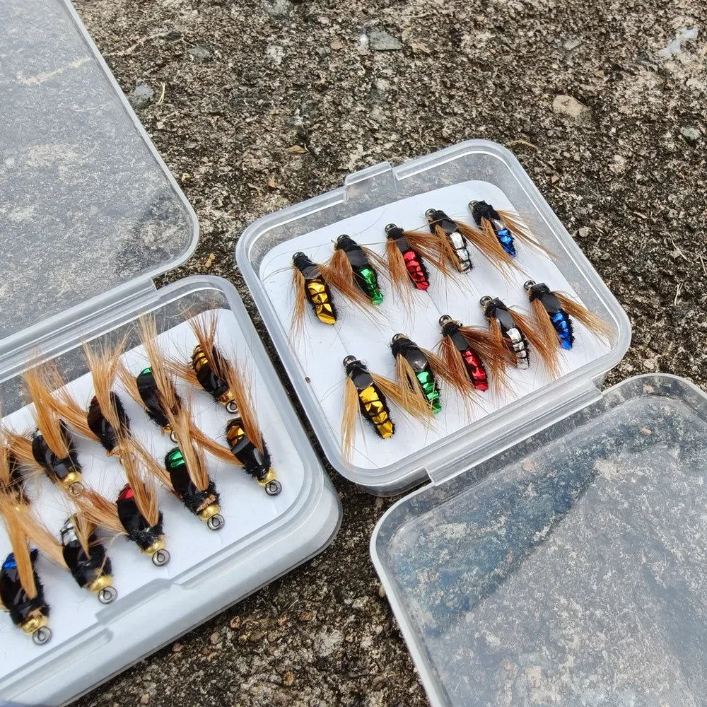 Flies Fly Fishing Lure 10/ 30/50Pcs Fishing Handmade Lures Assortment with Artificial Bait Hooks for Bass Trout Salmon