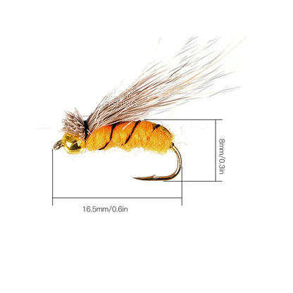 Fly Lure, 40pcs Fly Fishing Lure Artificial Bait Fly Lures Insect Lures with Hook Fishing Accessory