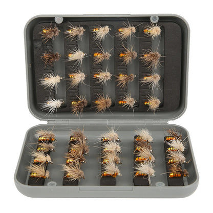 Fly Lure, 40pcs Fly Fishing Lure Artificial Bait Fly Lures Insect Lures with Hook Fishing Accessory