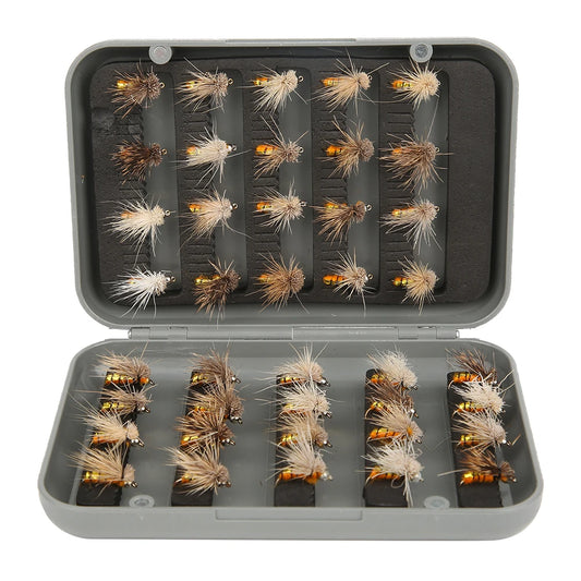 Fly Lure, 40pcs Fly Fishing Lure Artificial Bait Fly Lures Insect Lures with Hook Fishing Accessory